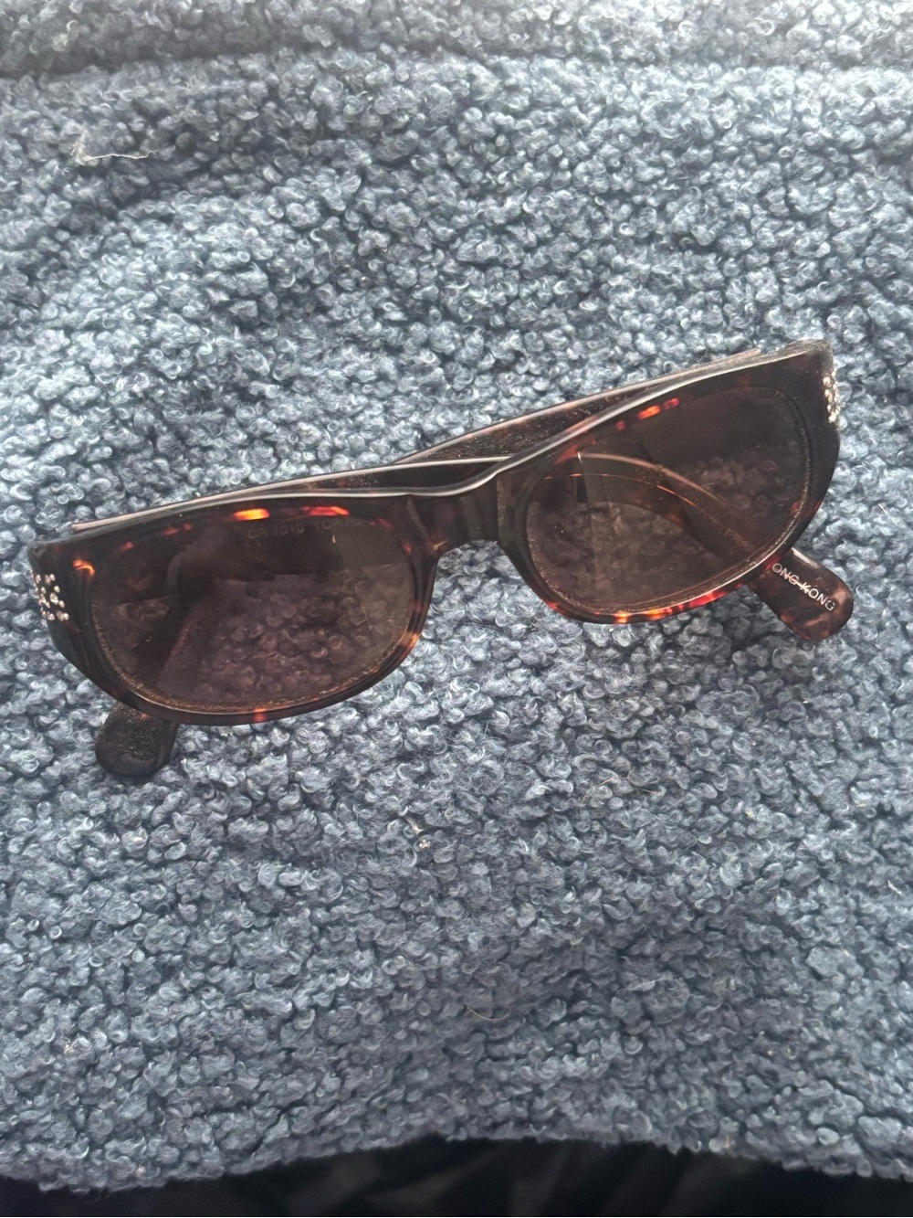 Cynthia Rowley Vintage Crystal Tortoise Sunglasses